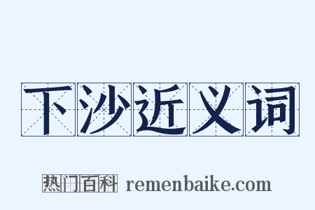 下沙近义词是什么意思的图片